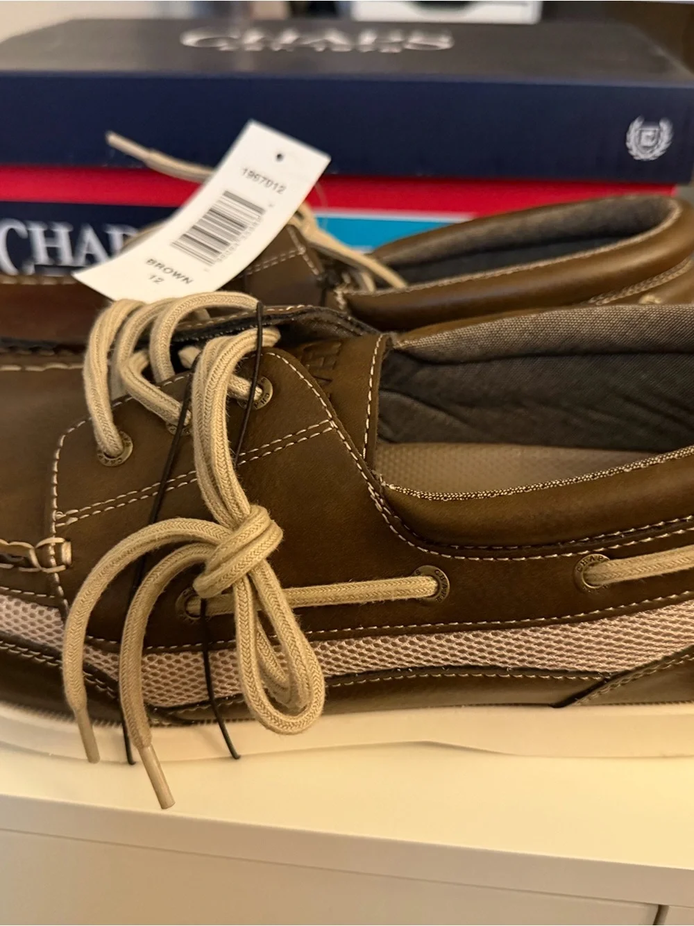 Chaps Brown and Tan Men's Boat Shoes